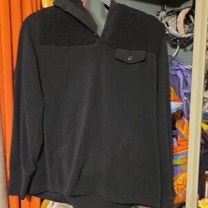 Cuddl Duds Black Fleecewear Top